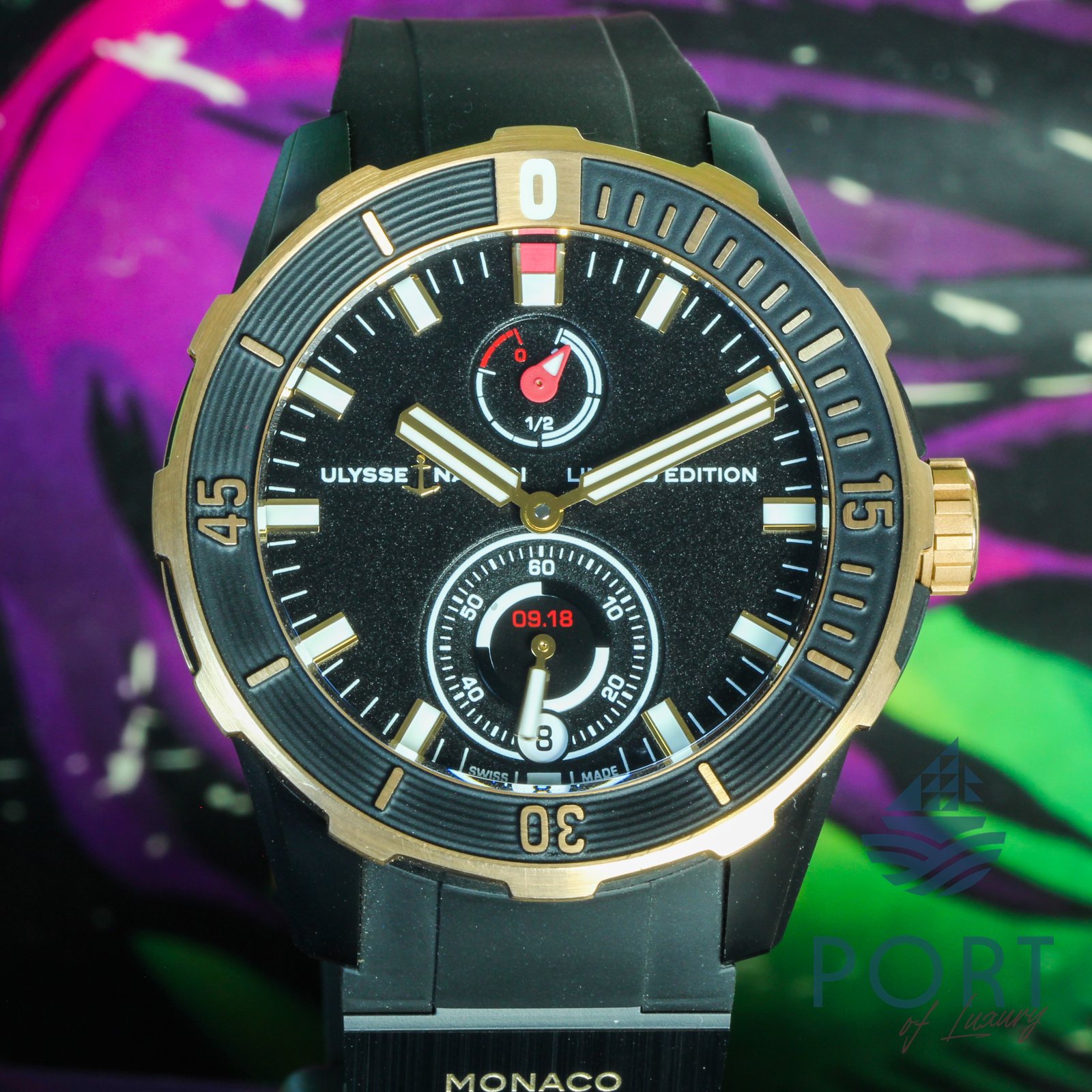 Ulysse Nardin Marine Diver Black Monaco 1185-170LE-3/BLACK-MON